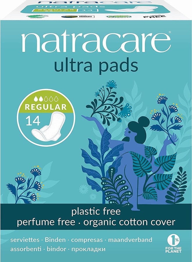 Natracare Pads Ultra With Wing Regular 14 Count (2 Pack) - Image 1